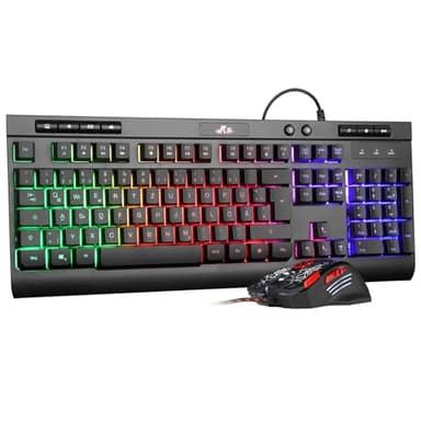 Rii Maus und Tastatur Gaming, Gaming Tastatur mit Maus ist Ergonomisch, ps5 Tastatur und Maus mit Deutsches QWERTZ Layout, Gaming Set für PC/Laptop/Xbox/ps4 RK900