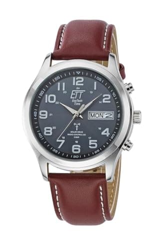 ETT Eco Tech Time Funk Solar Herren Uhr Analog mit Leder Armband EGS-11251-22L