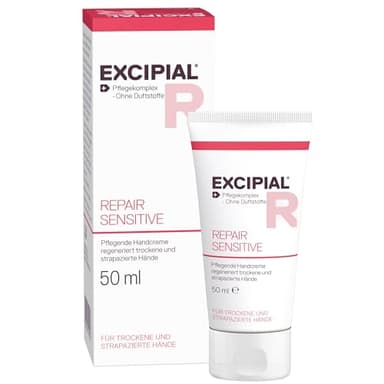 Excipial Repair sensitive, 50 ml, Handcreme für sehr trockene hände, Sofortige Hilfe bei Hautirritationen - Neurodermitis - Medizinische Hautpflege