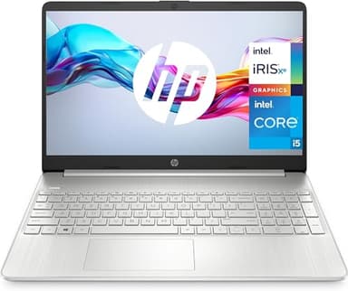 HP 15s-fq5083ns Laptop, 39,6 cm (15,6 Zoll), Full HD, Intel Core i5-1235U, 16 GB RAM, 512 GB SSD, Intel Iris Xe Graphics, ohne Betriebssystem, Silber, spanische QWERTY-Tastatur