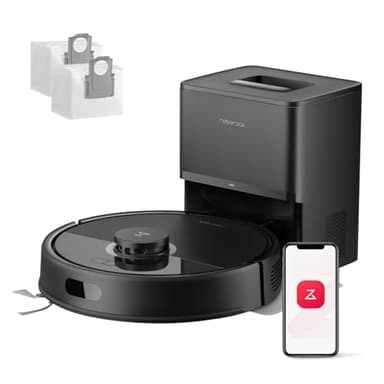 roborock Q7 L5+ Set Saugroboter mit Wischfunktion Absaugstation, verbessert von Q5 Pro+, Dual Anti-Tangle System, 8000Pa Saugkraft, LiDAR-Navigation, Staubsauger Roboter für Teppiche&Tierhaar, Schwarz