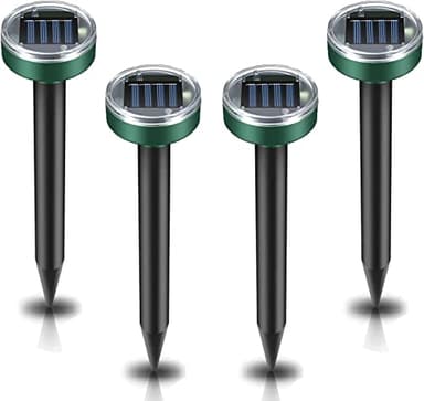 4erPack Professioneller Maulwurf Vertreiber Wühlmausschreck,SCHNELLE Ergebnisse, Wühlmaus, Maulwurf vertreiben, Solar Maulwurfschreck Maulwurfvertreiber