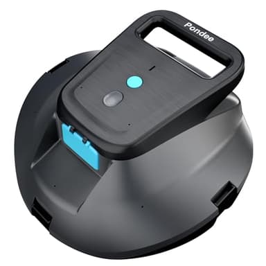 Pondee X1 Poolroboter, Akku Poolsauger mit 120 Min Laufzeit, Selbstparkfunktion, EIN-klick-Bedienung, Poolsauger Bodensauger für 80㎡ Oberirdische Pools, Kabellos & Einfache Handhabung