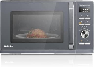 Toshiba MW3-AG25PFI(MG) Mikrowelle Grill+Backofenfunktion - 25L 3-in-1 Kombigerät | 900W Origin-Inverter | 1100W Grill | Unterbau | Digital | 57dB Leise | Chef-Abtauung | Morandi-Grau