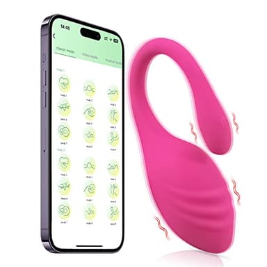 ZWFUN Vibrierendes Ei Vibrator mit App Bluetooth Fernbedienung 9 Vibrationsmodi leise stark Klitoris Vaginal Stimulator Sexspielzeug für Frauen Anal Vibrator Sex Spielzeug für die Frau Paare (Rosa)