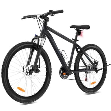 EVERCROSS EM3 Mountainbike für Erwachsene Damen und Herren, 26 Zoll Fahrrad, 21-Gang Schaltsystem, Aluminiumrahmen mit Federgabel, All-Terrain Bike mit Scheibenbremsen, 150 kg Tragkraft