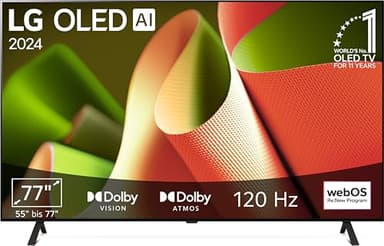 LG OLED77B49LA TV 77" (195 cm) OLED Fernseher (α8 4K AI-Prozessor, webOS 24, Dolby Vision, bis zu 120Hz) [Modelljahr 2024]