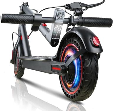 QnQ E Scooter, Elektroscooter für Erwachsene, 500W Motor, 20KM/H, 8.5 Zoll Reifen, 25-30 km Reichweite, LED& App, Duales Bremssystem, 3 Geschwindigkeitsmodi, Belastung 120 kg, Tragbarer Reise E Roller