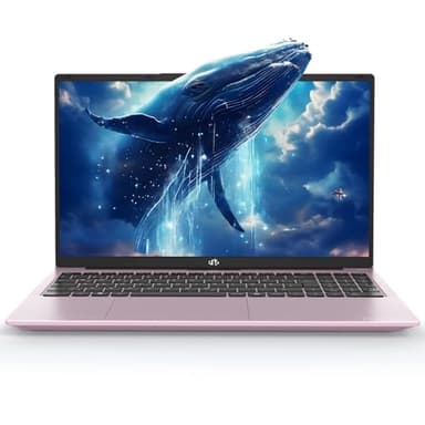 NIMO 15.6" Laptop FHD Computer - Rosegold: 16GB RAM, 1TB SSD, Win 11 Home, Intel N100 bis 3,4GHz, Fingerabdruck, 65W PD, Hintergrundbeleuchtete Tastatur, Leicht & Stylisch Notebook