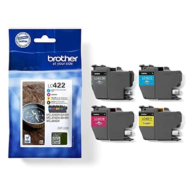 Brother Original LC-422VAL Tintenpatronen Value Pack MFC-J5340DW, MFC-J5345DW, MFC-J5740DW, MFC-J6540DW, MFC-J6940DW (bestehend aus 4 Tintenpatronen: Schwarz, Cyan, Magenta, Gelb)