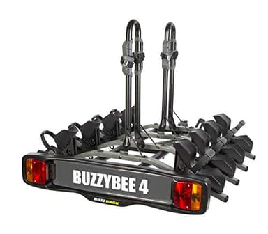 Buzzrack – New Buzzy Bee 4 Fahrradträger für Anhängerkupplung, Plattform für 4 Fahrräder