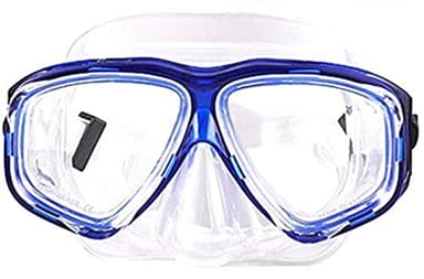 WOWDECOR Schnorchelmaske Taucherbrille Dioptrin Dioptrien Korrektur, Tauchmaske Tauchermaske für Erwachsene und Kinder mit Kurzsichtigkeit Kurzsichtig (Blau, -2,5)