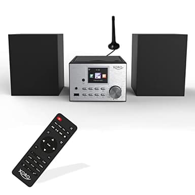XORO HMT 500 PRO - Mikro Stereoanlage (Internet-/DAB+/UKW-Radio, CD Player, Bluetooth, USB Mediaplayer, 2.4" Farbdisplay, Fernbedienung, 2 x 10W Lautsprecher