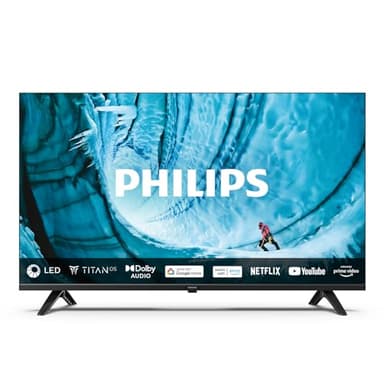 Philips 75PUS7009 4K LED Smart TV - 75-Zoll Display mit Pixel-präziser Ultra HD Titan OS Plattform und Dolby Atmos-Klang. Funktioniert mit Alexa und Google Sprachassistent – Schwarz