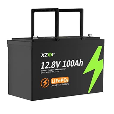 XZNY 12V 100Ah LiFePO4 Lithium-Akku, Tiefzyklus 12V 100Ah Lithium-Batterie mit integriertem 100A-BMS, 12V LiFePO4-Batterie geeignet für Trolling-Motor Akku, Solarbatterien, Wohnmobilen, Camping