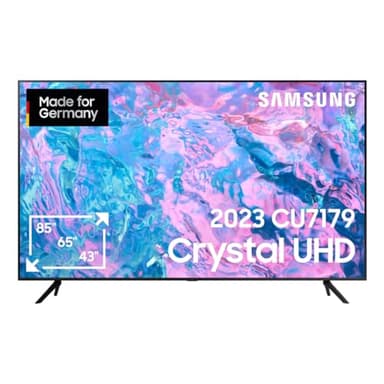 Samsung Crystal UHD CU7179 43 Zoll Fernseher (GU43CU7179UXZG, Deutsches Modell), PurColor, Crystal Prozessor 4K, Motion Xcelerator, Smart TV [2023], Schwarz