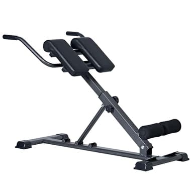 sogesfurniture Hyperextension Bauch- und Rückentrainer, 7-Fach höhenverstellbar, Römische Bank klappbar, Multifunktionales Trainingsgerät, Rückenstrecker für Zuhause, Fitness, bis 100kg