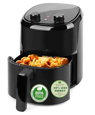Emerio Heißluftfritteuse AirFryer | 2.2L Volumen für 1 Person oder als Zweitgerät | Frittieren mit heißer Luft ohne Öl | gesünderes Frittieren | Cool Touch | BPA frei | schnelle Aufheizung | 1000W