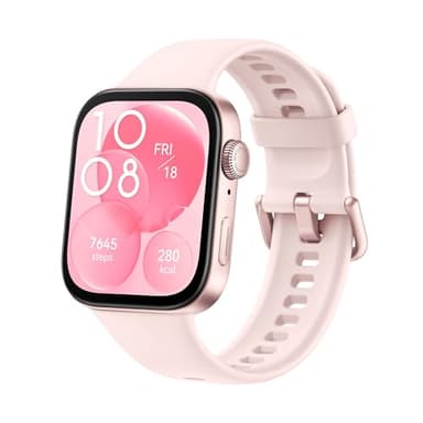 HUAWEI Watch FIT 3 Smartwatch, Bluetooth Anrufe, GPS, iOS&Android, 1,82" AMOLED-Display, Bis zu 10 Tage Akku, Gesundheits&Fitness-Management, +6 Monate erweiterte Garantie, Rosa Fluorelastomer