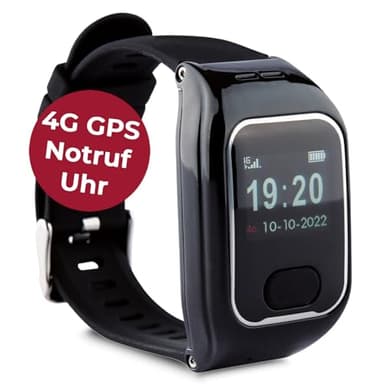 tellimed Solino PRO 4G GPS Senioren Notruf Uhr mit Telefonfunktion, SIM Slot & ohne ABO - Einfache Bedienung & maximale Sicherheit - Seniorenuhr mit Notrufknopf für Senioren & Erwachsene