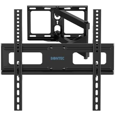 BONTEC TV Wandhalterung für 26-55 Zoll Flach- und Curved-Fernseher, Schwenkbar und Neigbar, Ausziehbare TV Halterung, Max. VESA 400x400mm, Bis zu 40kg, Perfekt für Eckmontage