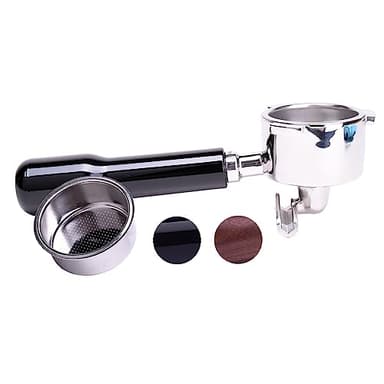 Siebträger für Delonghi Dedica EC680, EC685 & EC885- SMEG ECF01 - Siebträger 51mm mit doppel Auslauf - Filterhalter aus Edelstahl inkl. Sieb