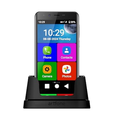 artfone SMART_500 | Seniorenhandy 4G Volte | Senioren Smartphone ohne Vertrag | Mobiltelefon mit Notruftaste | 32GB | Android 12 | 13 MP Kamera | Schwarz