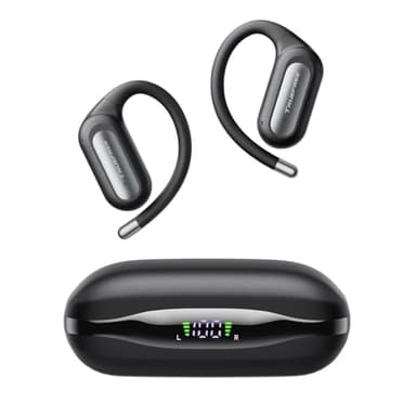 truefree EarFit DS1 Open-Ear Kopfhörer, Filigraner Ohrhaken Sport Ohrhörer, Kabellos Bluetooth 6.0 Earbuds, 12×17mm Treiber, Starker Bass, 40H Spielzeit, LED-Anzeige, 4-Mic ENC, komfortabel, Stabil