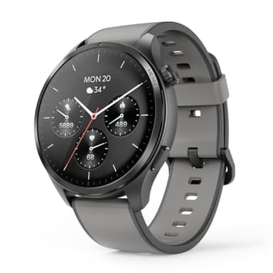 Hama Smartwatch (Musikspeicher, AMOLED Farbdisplay 1,43“ Panda Glass, GPS, Telefonfunktion, wasserdicht, WhatsApp, Sprachassistent, Schlaftracker, 110 Sportmodi, Schrittzähler, Pulsmesser etc) schwarz