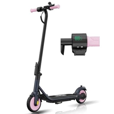 RCB R7X E-Scooter Kinder, Max Reichweite 15KM, Max Geschwindigkeit 15KMH, 7" Vollgummireifen, Faltbarer Kinder Elektroroller mit Stoßdämpfung, Doppelbremse, Geschenk für 8-12 Jahre Kinder