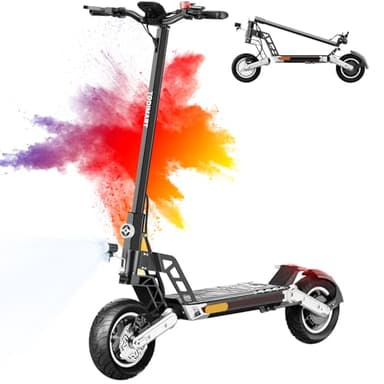 E Scooter mit Straßenzulassungs, Reichweite bis zu 45-55 km, 48 V13 Ah Maximale Belastung 150KG Offroad-Reifen 10 Zoll Faltbarer tragbarer Elektroroller-TODIMART G2(2025 ABE Neu)