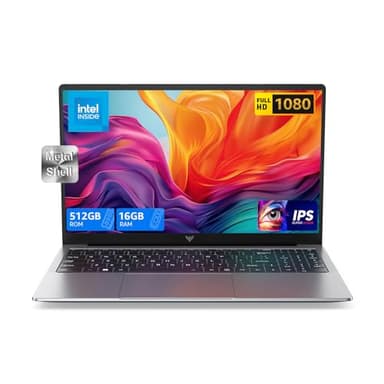 ACEMAGIC Laptop, Metallgehäuse, 15,6 Zoll FHD, 16 GB DDR4 512 GB SSD Notebook, Quad-Core N97(bis zu 3,60 GHz) schlägt N5095,Leichter Laptop 15 Zoll mit WiFi, BT5.0, USB 3.2×2, Type C,HDMI(Gray)