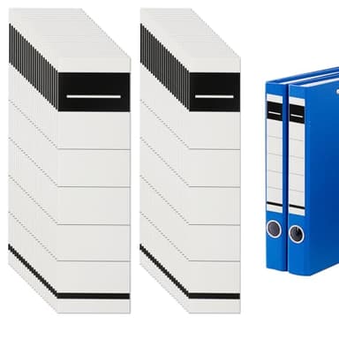 100 Stk Ordnerrücken Selbstklebend Breit und Schmal,Ordner Etiketten Selbstklebend,Ordner Rückenschilder Selbstklebende Ordnerrücken Aufkleber,5.4 x 19cm/3.6 x 19cmOrdner Aufkleber für 8 cm Ordners