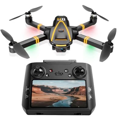 H11 GPS Drohne mit kamera 4K für Erwachsene und Kinder (Bildschirmfernsteuerung) Drone die dir folgt, Zwei intelligente Akkus, 45 min Flugzeit, Auto Rückkehr, Bürstenloser Motor, Unter 249g, C0
