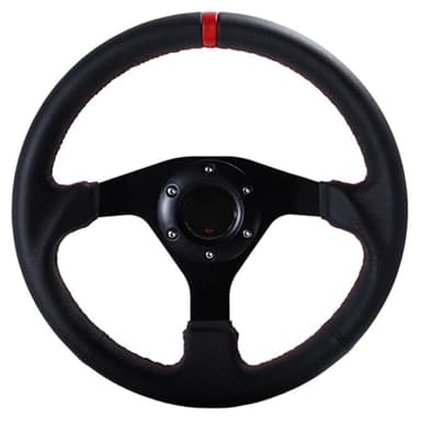 YTAFONPO Universal Rennlenkrad 320 mm Sport-Lenkrad, flach, Leder, Racing, Drift, PC, SIM-Spiel, Lenkrad-Steuerrahmen, Aluminium
