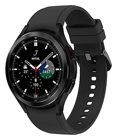 Samsung Galaxy Watch4 Classic, Runde Bluetooth Smartwatch, Wear OS, drehbare Lünette, Fitnessuhr, Fitness-Tracker, 46 mm, Black