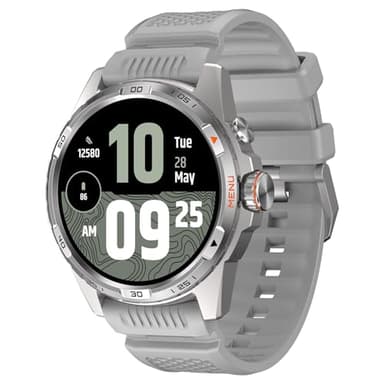 Ticwatch Atlas Smartwatch für Männer Android Wear OS Smart Watch 90 Std. Akku 110+ Trainingsmodi Heatmap Sturzerkennung Gesundheits- und Fitnesstracker 5 ATM GPS-Kompass Nur Android-kompatibel (Grau)