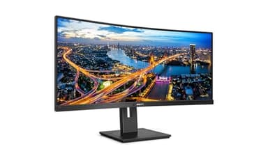 Philips 346B1C - 34 Zoll WQHD Curved USB-C Docking Monitor, höhenverstellbar (3440x1440, 100 Hz, HDMI, DisplayPort, USB-C, RJ45, USB Hub) schwarz