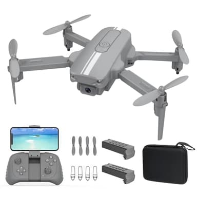 Mini Drohne mit Kamera für Anfänger und Kinder, Pocket Remote Control Quadcopter mit Faltbaren Flügeln, Sprachgestensteuerung, One Key Start, 3D Flips, Höhenhaltung, Spielzeug für Jungen Mädchen