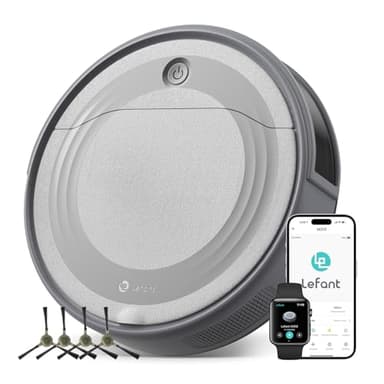 LEFANT Saugroboter M310G, 4500Pa Staubsauger Roboter mit präziser PSD-Navigation, 180 Min Laufzeit, HEPA-Filter, WLAN Roboterstaubsauger ohne Wischfunktion, ideal für Tierhaare, Teppiche & Hartböden
