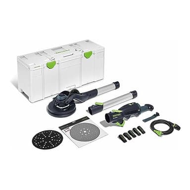 Festool Langhalsschleifer LHS 2 225 EQI-Plus PLANEX (mit Verlängerung, Schlauchclip, Klettverbinder, 5er Pack Granat P180, plug it-Netzkabel, Schleifteller Ø 220 mm inkl. Interface-Pad), im Systainer