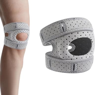 Wellness Kniebandage,Knee PainRelief Brace, 2025 Neue Kniebandage zur ​​Belastungsreduktion​​, Verstellbare Knieunterstützung, Atmungsaktive Knie Schiene, ​​Stabilisierende Kniehilfe​​ (l)