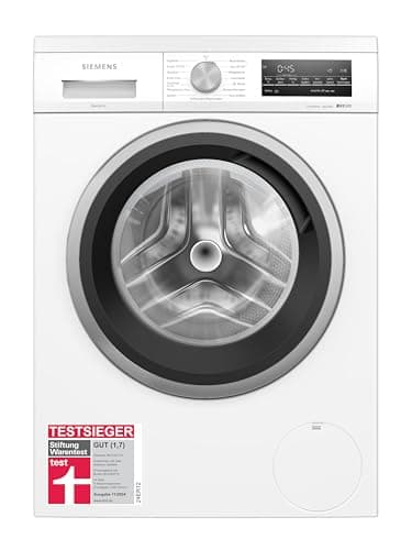 Siemens WU14UT70 Waschmaschine iQ500, Frontlader mit 8kg Fassungsvermögen, 1400 UpM, unterbaufähig, speedPack L, Outdoor-Programm, simpleTouch LED-Display, iQdrive-Motor, Weiß, 60cm