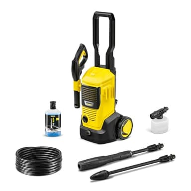 Kärcher Hochdruckreiniger K 5 FJ, Druck: max. 145 bar, Fördermenge: 500 l/h, Flächenleistung: 40 m²/h, Wasserfilter, Gewicht: 6,3 kg, HD-Pistole, HD-Schlauch, Dreckfräser, Vario Power Jet, Schaumdüse