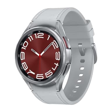 Samsung Galaxy Watch6 Classic Smartwatch, Gesundheitsfunktionen, Fitness Tracker, Schnell ladender Akku, LTE Smartwatch, 43 mm, Silber, Inkl. 36 Monate Herstellergarantie [Exklusiv bei Amazon]