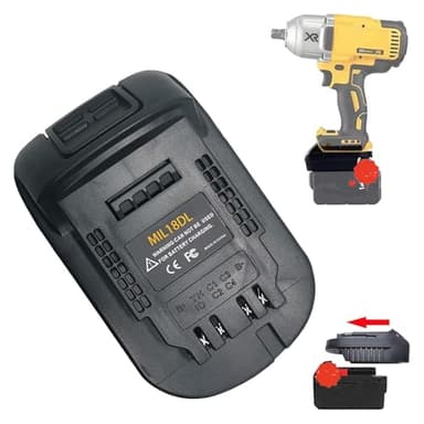 Batterie-Adapter-Konverter für Milwaukee auf Dewalt Akku, für Milwaukee M18 18 V Lithium-Batterie, Konvertierung in Dewalt 20 V Lithium-Batterie, Konvertierung für Dewalt 20 V schnurloses
