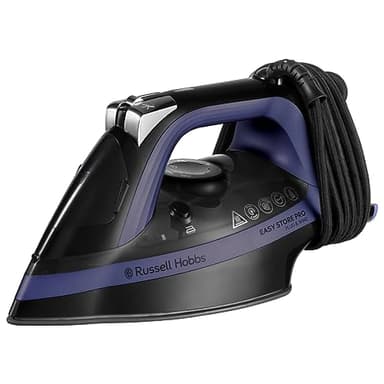 Russell Hobbs Dampfbügeleisen [opt.Temperatur für alle Stoffe, platzsparende Kabelaufbewahrung] One-Perfect-Temp (2400W, 200g Extra-Dampfstoß,Keramiksohle,Selbstreinigung,Antikalk) Bügeleisen 26731-56