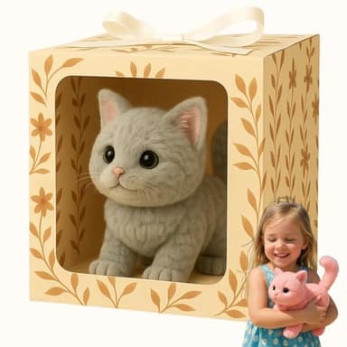 2025 Upgrade Roboterkatze für Erwachsene, KI-Roboterkatzen - Meine realistischen Roboterkatzen, die sich wie eine echte Katze verhalten - Bellen, Gehen, Schwanzwedeln - Realistische emotionale