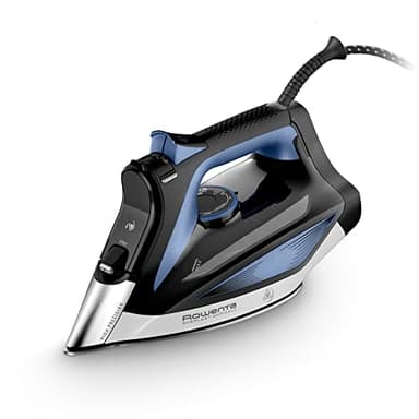 Rowenta Everlast Anticalc Dampfbügeleisen, 2700 W, 45 g/Min. kontinuierliche Dampfabgabe, 220 g/Min. Dampfstoß, Tropfstopp, Antikalk-System, 300 ml Wassertank, schwarz/blau, DW7320