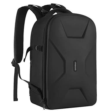 MOSISO Kamera Rucksack, DSLR/SLR/Spiegellose Fotografie Kameratasche 15-16 Zoll Wasserdichte Hartschale Hülle mit Stativhalter & Laptopfach kompatibel mit Canon/Nikon/Sony, Schwarz